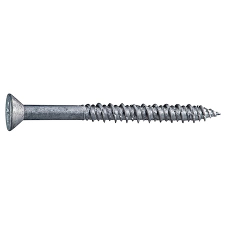 Masonry Screw, 1/4 Dia., Flat, 2 3/4 In L, 410 Stainless Steel 50 PK
